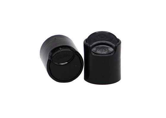 24mmシリンダー黒いプラスチック上の帽子化粧品PPのプラスチックはNonspill 32mmをねじで締める