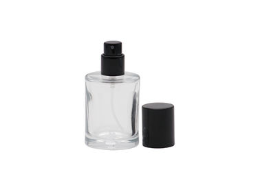 贅沢で厚い壁50mlは香水ポンプを搭載するガラス香水瓶を空けます