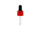 18mmの精油のためのプラスチック ピペットの点滴器の赤い閉鎖の無光沢の黒い乳首